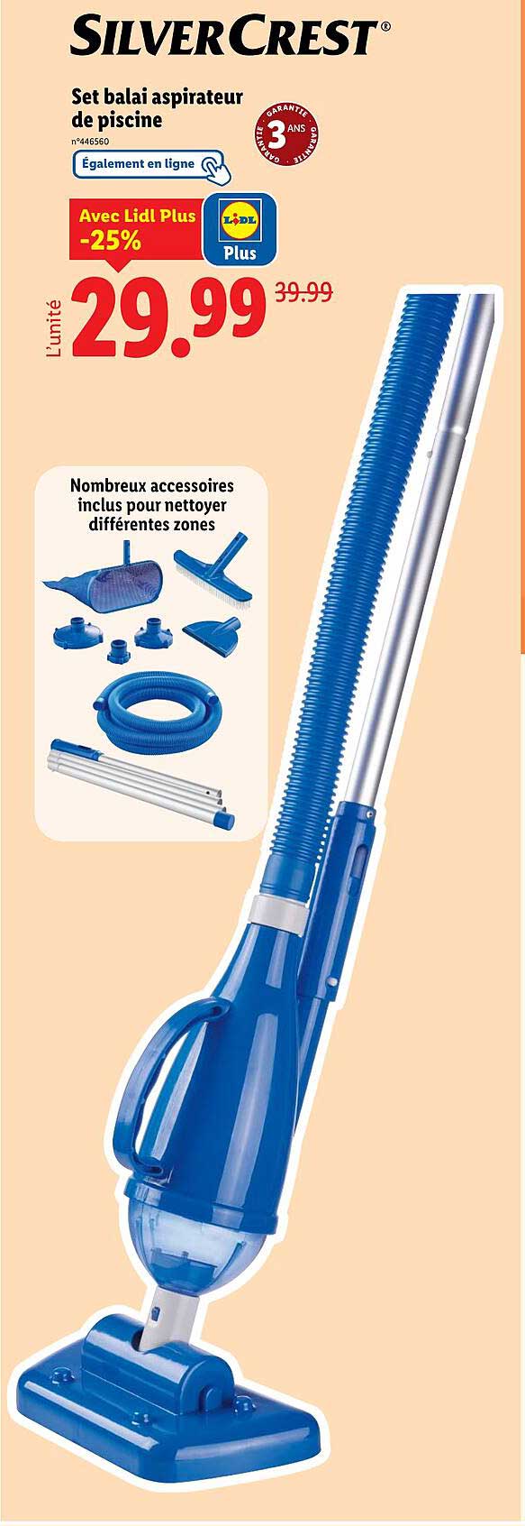 Set balai aspirateur de piscine