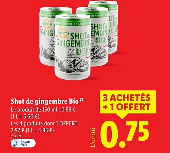 Shot de gingembre Bio