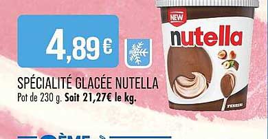 SPÉCIALITÉ GLACÉE NUTELLA