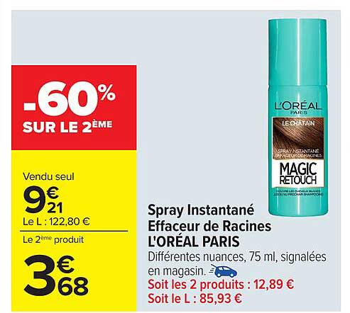 Spray Instantané Effaceur de Racines L'ORÉAL PARIS