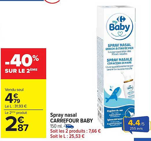 Spray nasal CARREFOUR BABY 150 ml