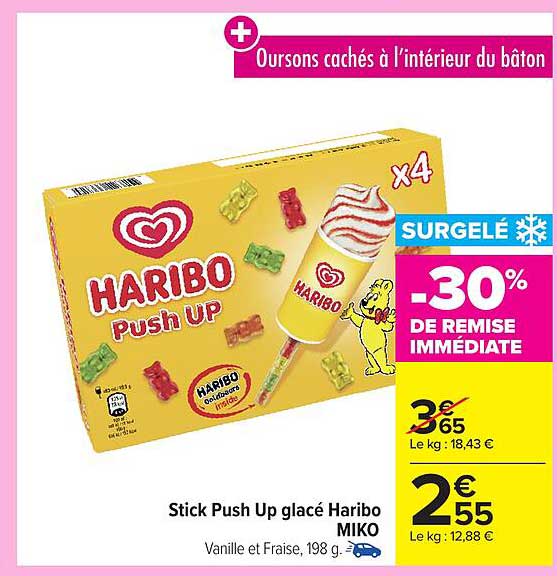 Stick Push Up glacé Haribo MIKO