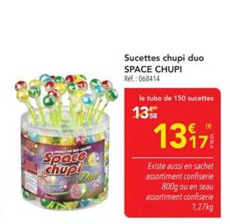 Sucettes chupi duo SPACE CHUPI