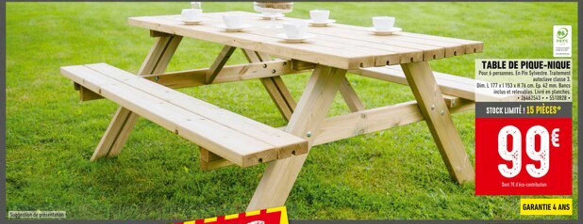 TABLE DE PIQUE-NIQUE
