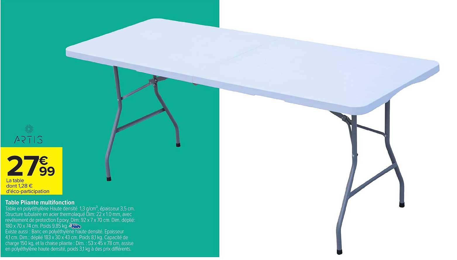 Table Pliante multifonction
