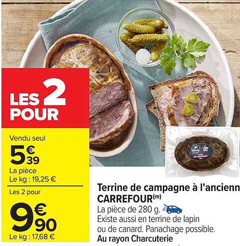 Terrine de campagne à l'ancien CARREFOUR