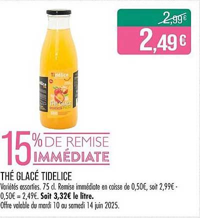 THÉ GLACÉ TIDELICE