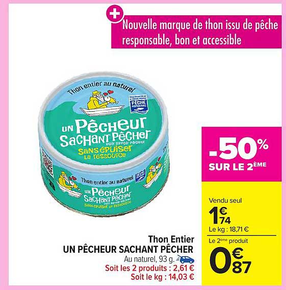 Thon Entier UN PÊCHEUR SACHANT PÊCHER