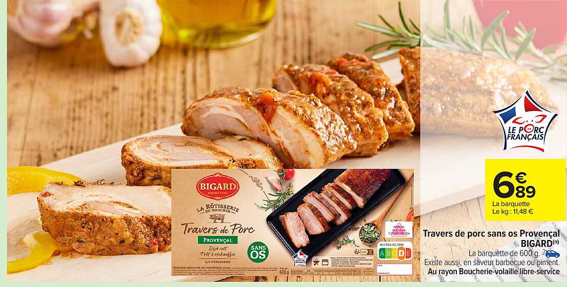 Travers de porc sans os Provençal BIGARD