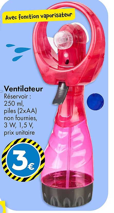 Ventilateur avec fonction vaporisateur