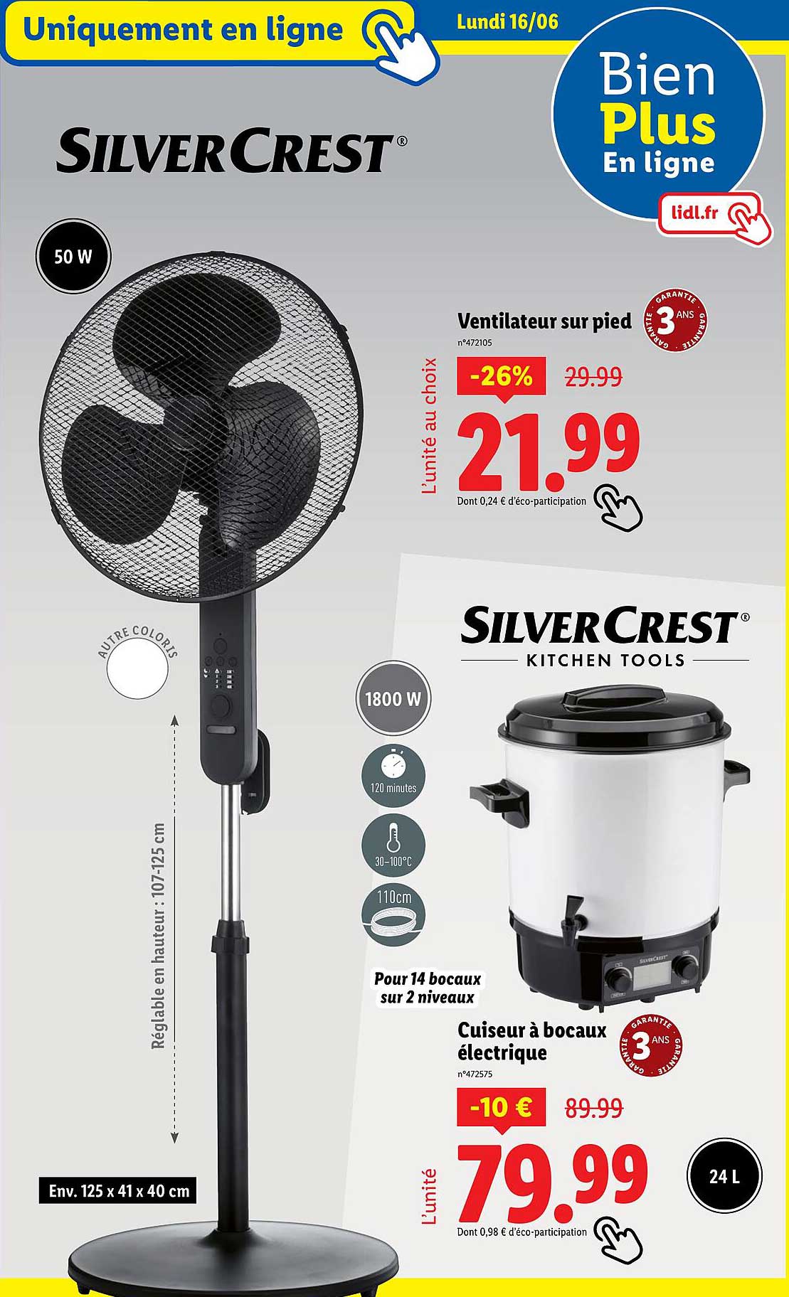 Ventilateur sur pied SilverCrest -26%