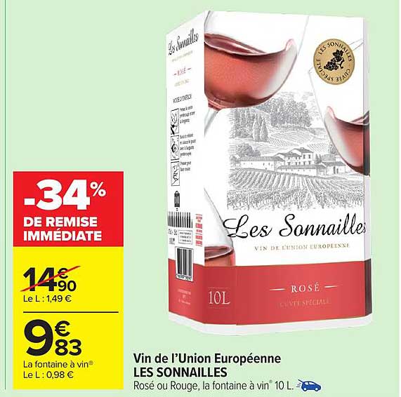 Vin de l’Union Européenne LES SONNAILLES