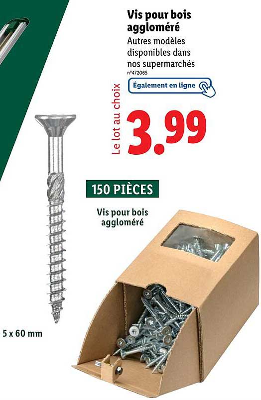 Vis pour bois aggloméré