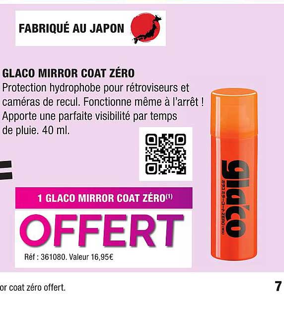 1 GLACO MIRROR COAT ZÉRO(1) OFFERT