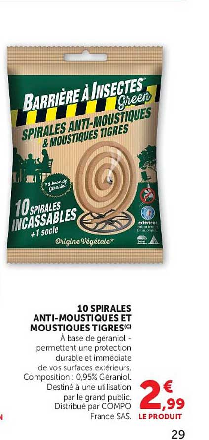 10 SPIRALES ANTI-MOUSTIQUES ET MOUSTIQUES TIGRES(C)