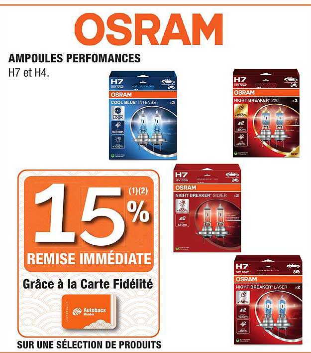 15% REMISE IMMÉDIATE Grâce à la Carte Fidélité