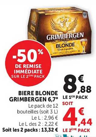 -50% DE REMISE IMMÉDIATE SUR LE 2ème PACK