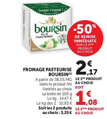 -50% de remise immédiate sur le 2ème produit au choix