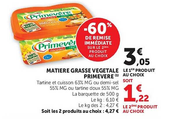 -60% DE REMISE IMMÉDIATE SUR LE 2ÈME PRODUIT AU CHOIX