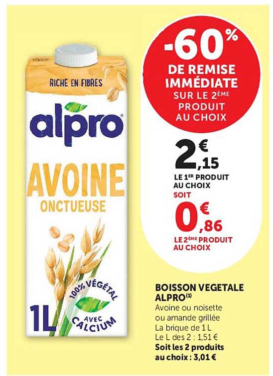 -60% DE REMISE IMMÉDIATE SUR LE 2ÈME PRODUIT AU CHOIX