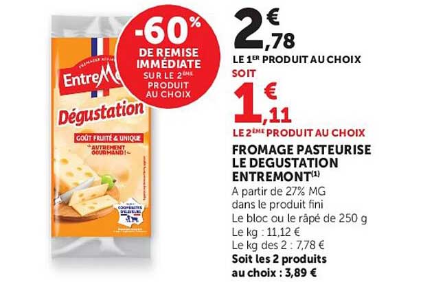 -60% DE REMISE IMMÉDIATE SUR LE 2ÈME PRODUIT AU CHOIX