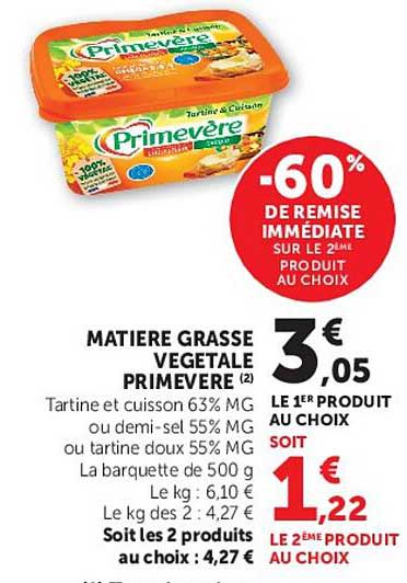 -60% DE REMISE IMMÉDIATE SUR LE 2ÈME PRODUIT AU CHOIX