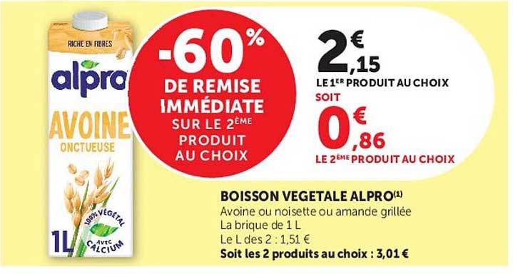 -60% DE REMISE IMMÉDIATE SUR LE 2ÈME PRODUIT AU CHOIX