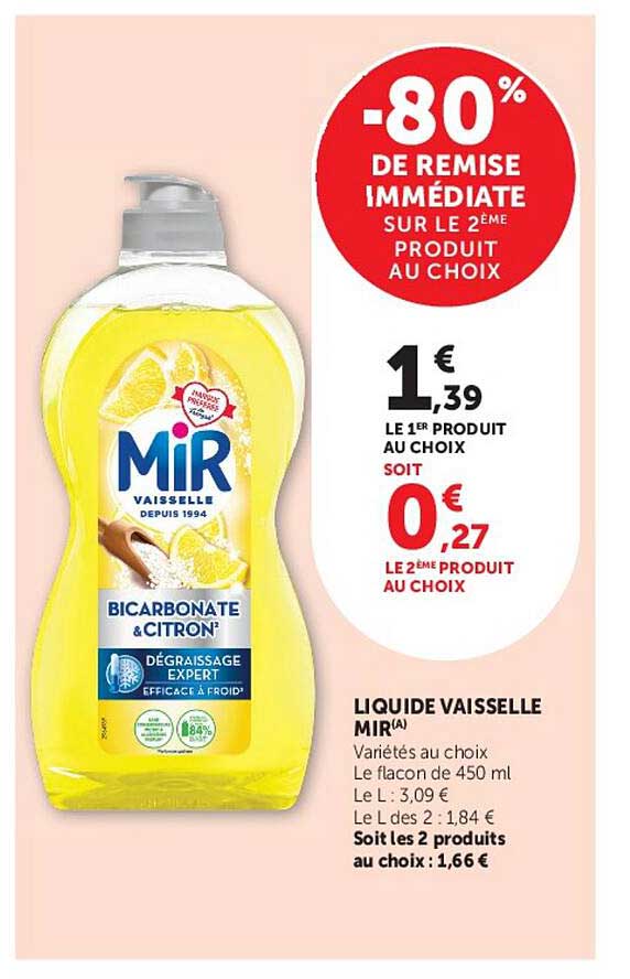 -80% DE REMISE IMMÉDIATE SUR LE 2ÈME PRODUIT AU CHOIX