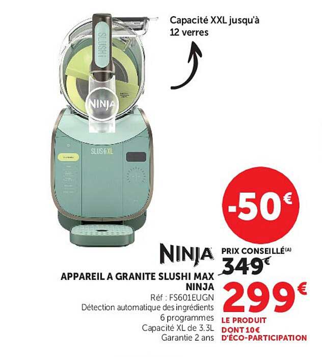 APPAREIL À GRANITE SLUSHI MAX NINJA
