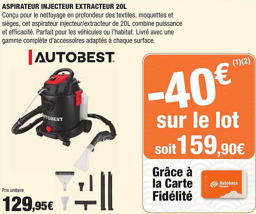 ASPIRATEUR INJECTEUR EXTRACTEUR 20L