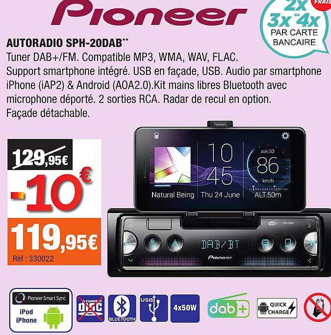 AUTORADIO SPH-20DAB**