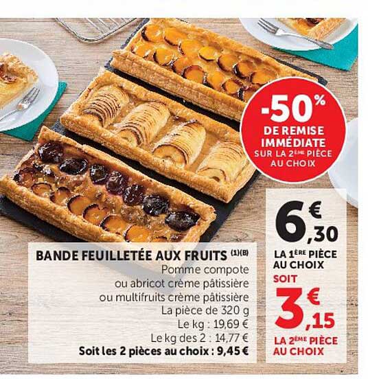BANDE FEUILLETÉE AUX FRUITS (1)(B)