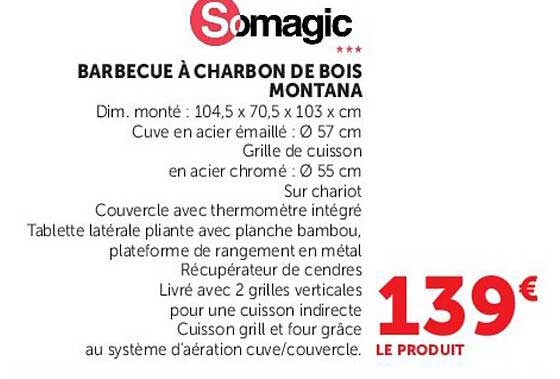 BARBECUE À CHARBON DE BOIS MONTANA
