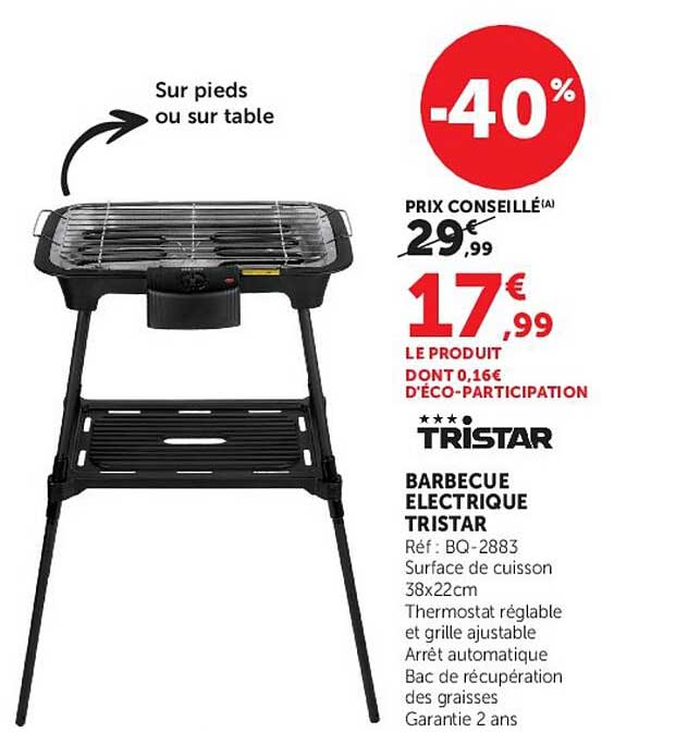 BARBECUE ELECTRIQUE TRISTAR