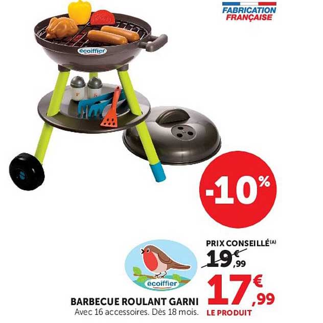 BARBECUE ROULANT GARNI