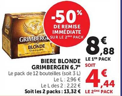 BIERE BLONDE GRIMBERGEN 6,7°