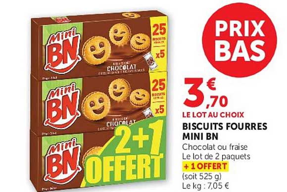 BISCUITS FOURRES MINI BN