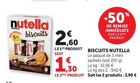 BISCUITS NUTELLA