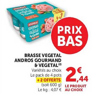 BRASSE VEGETAL ANDROS GOURMAND & VEGETAL