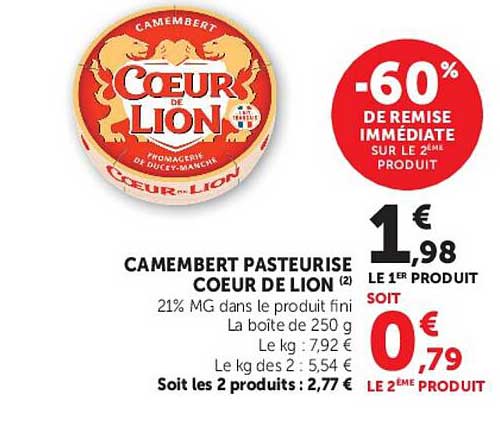 CAMEMBERT PASTEURISE COEUR DE LION (2)