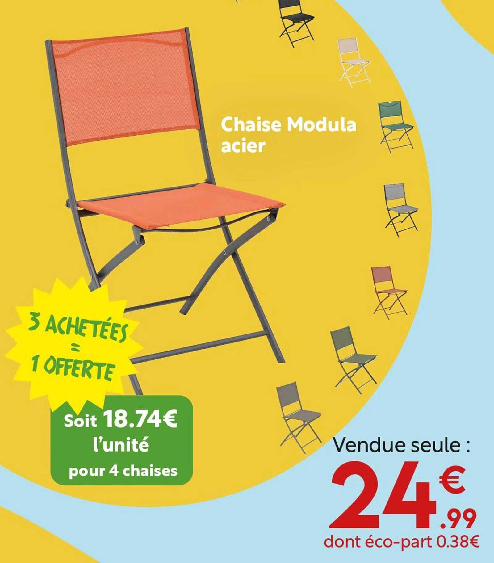 Chaise Modula acier