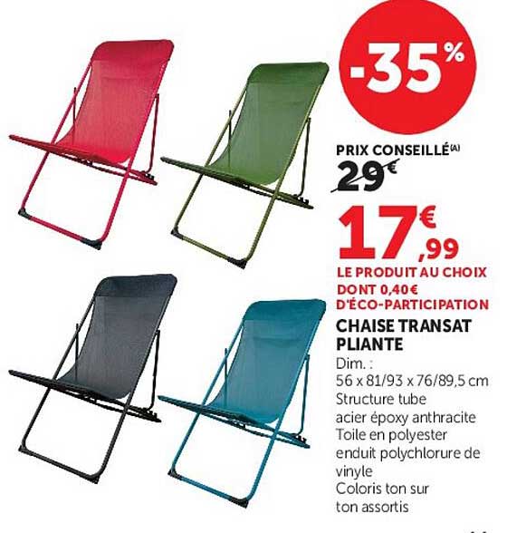 CHAISE TRANSAT PLIANTE