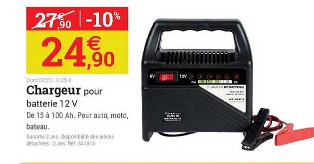 Chargeur pour batterie 12 V