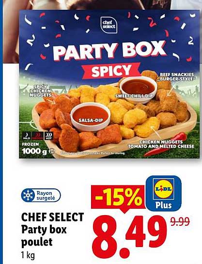 CHEF SELECT Party box poulet 1 kg