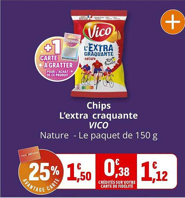 Chips L’extra craquante VICO Nature - Le paquet de 150 g