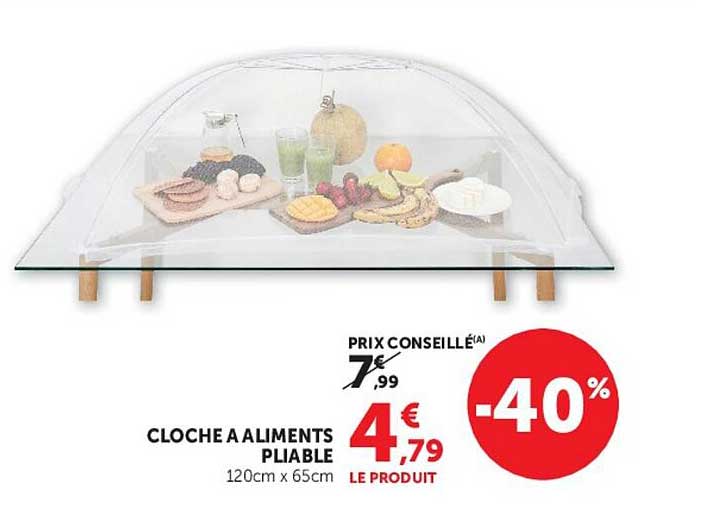 CLOCHE A ALIMENTS PLIABLE 120cm x 65cm