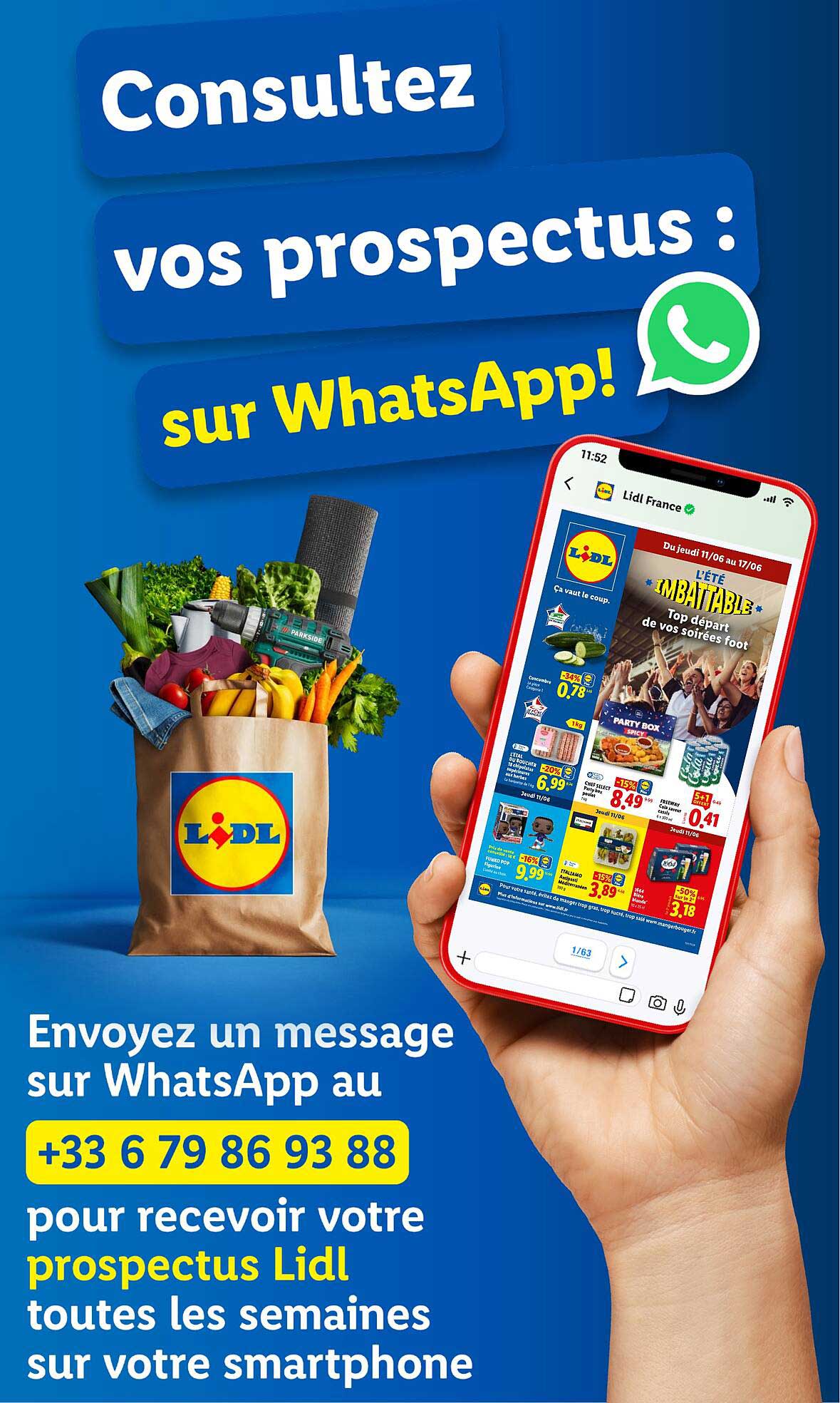Consultez vos prospectus sur WhatsApp!