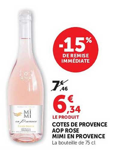 COTES DE PROVENCE AOP ROSE MIMI EN PROVENCE