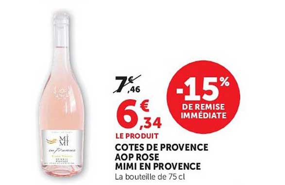 COTES DE PROVENCE AOP ROSE MIMI EN PROVENCE