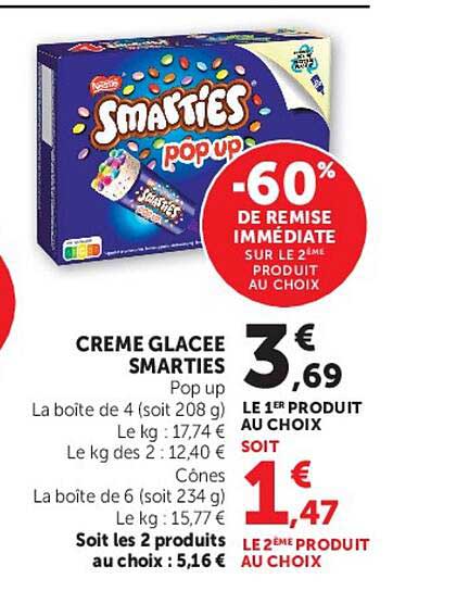 CREME GLACEE SMARTIES Pop up